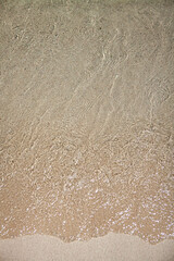 seashore with white sand and crystal clear water