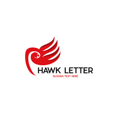 a letter P logo with eagle, business logo, letter logo, Initial P Letter Eagle Logo Icon with Creative Eagle Head Vector