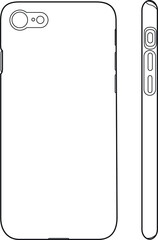 Professional Phone Case Vector / Line Drawing. Icon, Logo, Design, Element