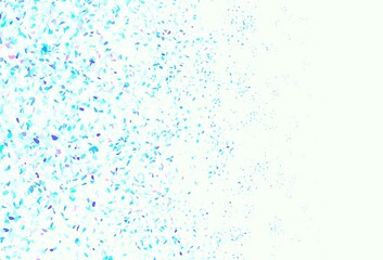 Light Blue, Green vector doodle background with leaves.
