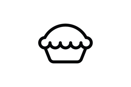 recommend clip art: Bakery Outline Icon - Pie