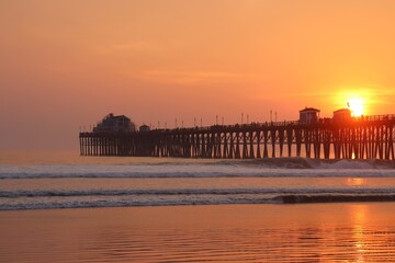 sunset at the pier