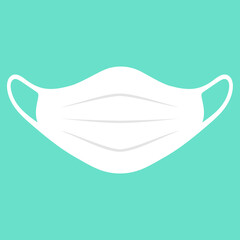 White Medical Face Mask Illustration