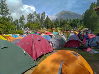 touristic tent in the mountains