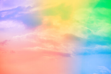 Obraz premium Amazing beautiful art sky with colorful clouds