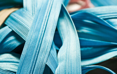 Sewing accessories. Plastic zippers for women's dresses.