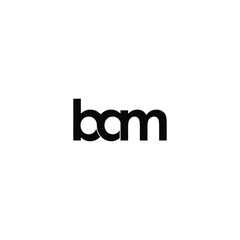 bam letter original monogram logo design