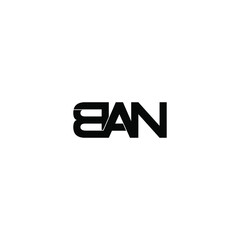 ban letter original monogram logo design