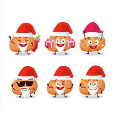Santa Claus emoticons with bun bread cartoon character