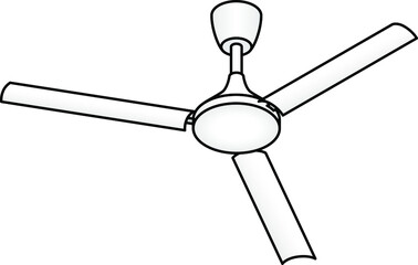 A domestic ceiling fan.