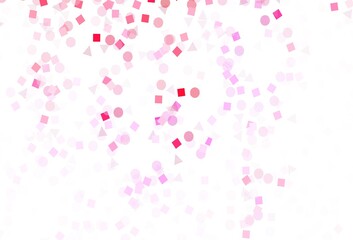 Light Purple, Pink vector pattern with polygonal style with circles.