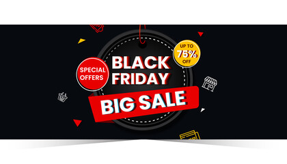 Big sale banner for black friday season