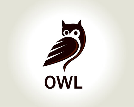 abstract mascot owl bird logo symbol, icon design illustration