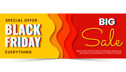 Simple sale banner for black friday season