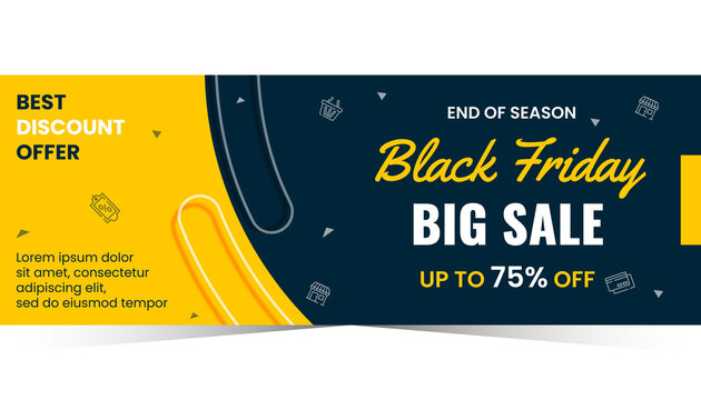 Modern design for black friday banner sale