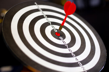 Dart is an opportunity and Dartboard is the target and goal.So both of that represent a challenge in business marketing as concept.