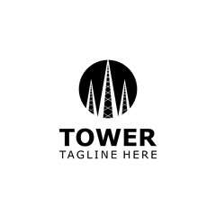 Radio tower linear icon. Thin line illustration. Antenna. Contour symbol. Vector isolated outline drawing. Editable stroke