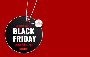 Illustration banner for black friday season
