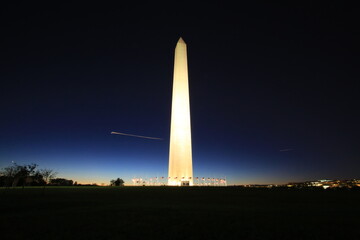 washington monument at night