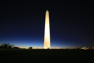 washington monument at night