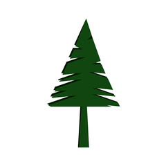 Christmas trees modern flat design.