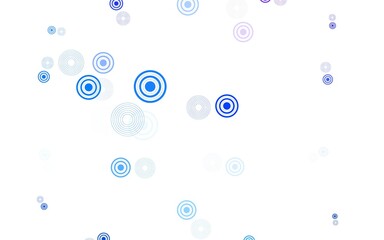 Light Pink, Blue vector template with circles.