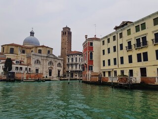 Fototapeta na wymiar City Grand Canal in Venice, Italy. Venice architecture.