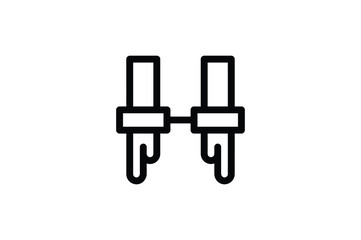 Law Outline Icon - Handcuffs