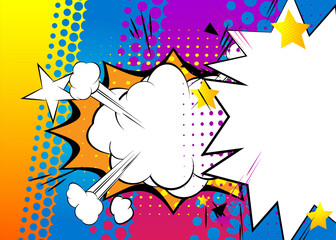 Cartoon design colored background. Comic book illustration. Vector comics backdrop. © noravector