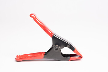 Clamp item for work in white background.