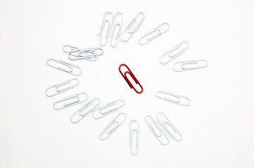 outstanding red paper clip