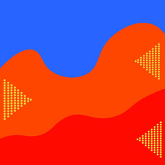 vector illustration abstract bright background blue orange and red waves, background for cards, banners, there is room for text
