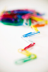 chain of colorful clips