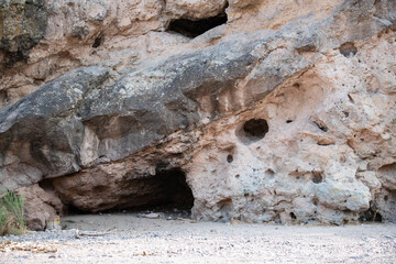 Rock cliff in the desert of Arizona