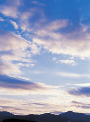 billowing clouds in the sky