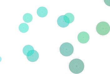 Light Green vector template with circles.