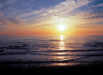 Obraz premium sunset view of sea