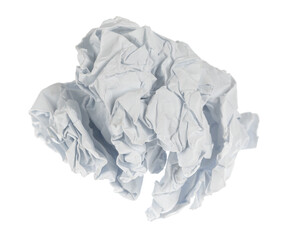 Fototapeta premium Crumpled paper boll isolated on white background clipping path. Screwed up piece of paper