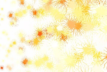 Light Orange vector backdrop with memphis shapes.