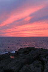 日本海の夕焼け