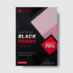 Creative Black Friday Sale Flyer Design Template.