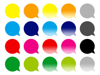 吹き出しアイコンセット