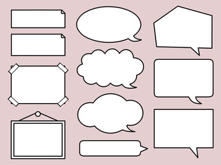 手書き風 吹き出しセット