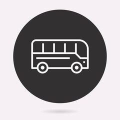 Bus - vector icon. Illustration isolated. Simple pictogram.