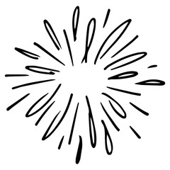 Starburst, sunburst element. Vector illustration