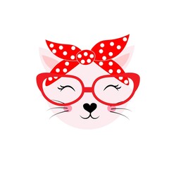 cute  animal with  red sunglass and bandana