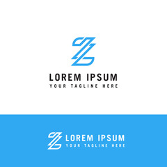 Z letter line logo, vector design template element