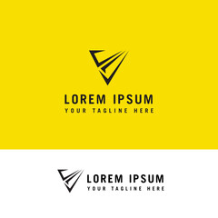 V Letter Modern Trendy Design Logo. Letter V Icon Logo with Monogram Vector Illustration.