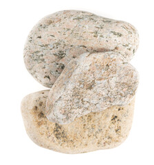 Fototapeta na wymiar Natural large stone, cobblestone isolated on white background. stones for baths and saunas