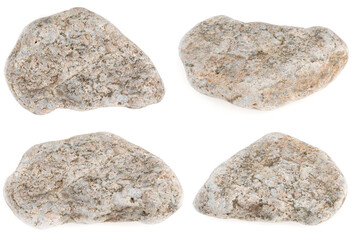Natural large stone, cobblestone isolated on white background. stones for baths and saunas